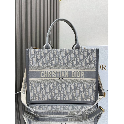 DIOR Small Dior Book Tote - Grey