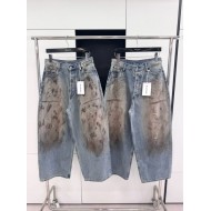 ACNE STUDIOS 2024SS Dirty Ink-Splashed Jeans