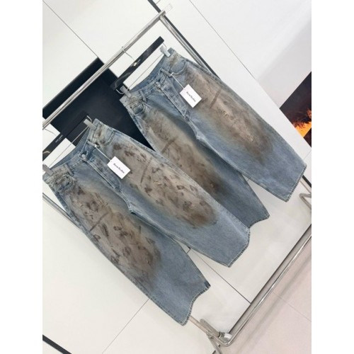 ACNE STUDIOS 2024SS Dirty Ink-Splashed Jeans ACNE STUDIOS 2024SS Dirty Ink-Splashed Jeans
