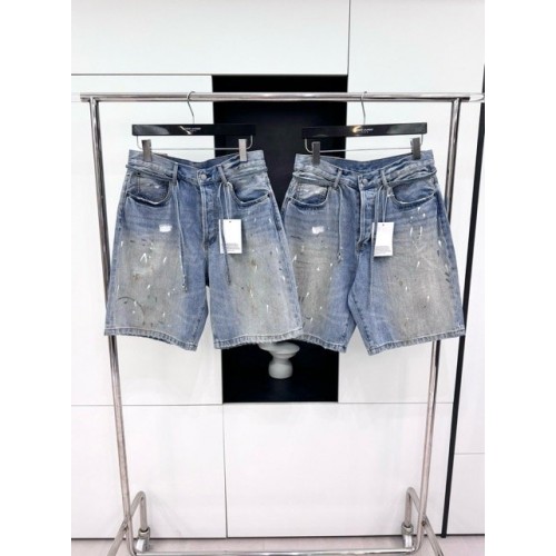 ACNE STUDIOS 2024SS Ink-Splashed Shorts with Belt