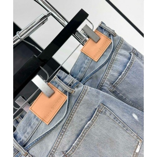 ACNE STUDIOS 2024SS Ink-Splashed Shorts with Belt