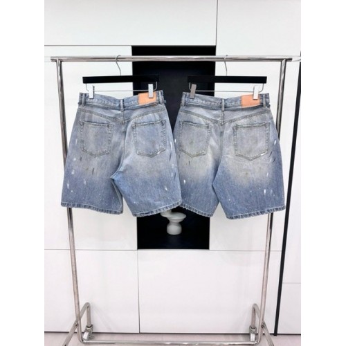 ACNE STUDIOS 2024SS Ink-Splashed Shorts with Belt
