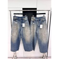 ACNE STUDIOS 2024SS Ink-Splatter Tie-Dye Print Jeans