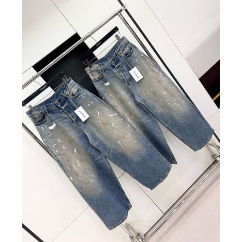 ACNE STUDIOS 2024SS Ink-Splatter Tie-Dye Print Jeans ACNE STUDIOS 2024SS Ink-Splatter Tie-Dye Print Jeans