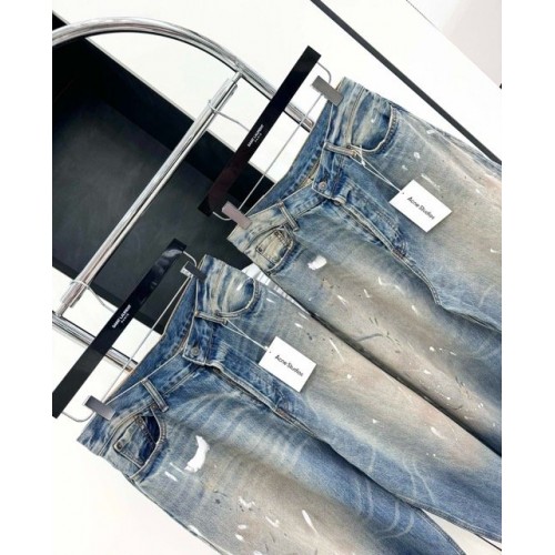 ACNE STUDIOS 2024SS Ink-Splatter Tie-Dye Print Jeans ACNE STUDIOS 2024SS Ink-Splatter Tie-Dye Print Jeans