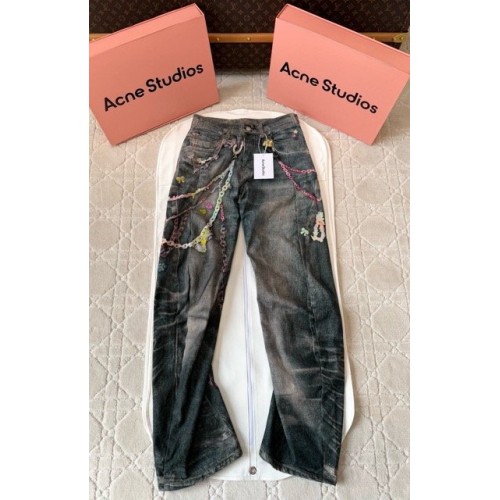 ACNE STUDIOS 2025SS Early Spring New Candy Chain 3D Printed Jeans