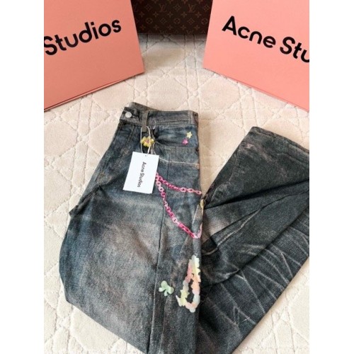 ACNE STUDIOS 2025SS Early Spring New Candy Chain 3D Printed Jeans ACNE STUDIOS 2025SS Early Spring New Candy Chain 3D Printed Jeans