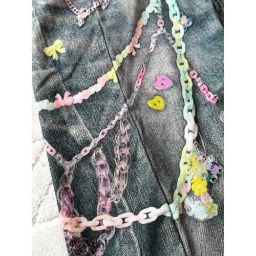 ACNE STUDIOS 2025SS Early Spring New Candy Chain 3D Printed Jeans ACNE STUDIOS 2025SS Early Spring New Candy Chain 3D Printed Jeans