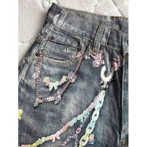 ACNE STUDIO 2025SS New Candy Chain 3D Printed Denim Shorts ACNE STUDIO 2025SS New Candy Chain 3D Printed Denim Shorts