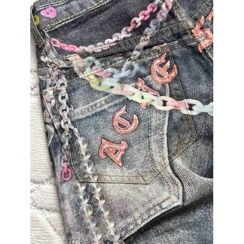 ACNE STUDIO 2025SS New Candy Chain 3D Printed Denim Shorts ACNE STUDIO 2025SS New Candy Chain 3D Printed Denim Shorts