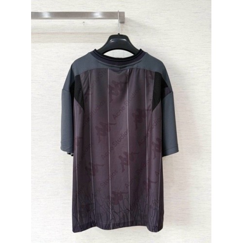 ACNE STUDIOS 25SS Joint Splicing Sports Short Sleeve - Dark Gray