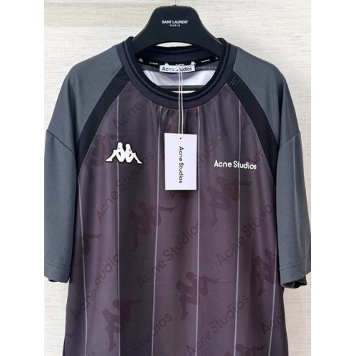 ACNE STUDIOS 25SS Joint Splicing Sports Short Sleeve - Dark Gray ACNE STUDIOS 25SS Joint Splicing Sports Short Sleeve - Dark Gray