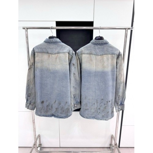 ACNE STUDIOS 2024FW Premium Washed Ink-Splashed Denim Jacket ACNE STUDIOS 2024FW Premium Washed Ink-Splashed Denim Jacket