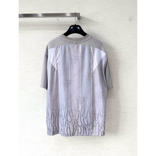 ACNE STUDIOS 25SS Joint Splicing Sports Short Sleeve - Light Gray