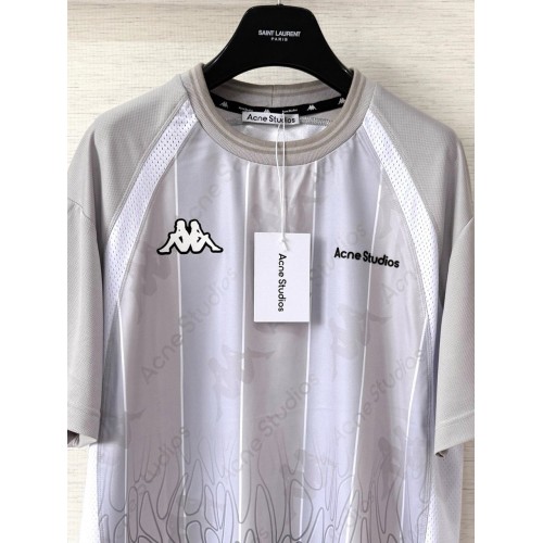 ACNE STUDIOS 25SS Joint Splicing Sports Short Sleeve - Light Gray