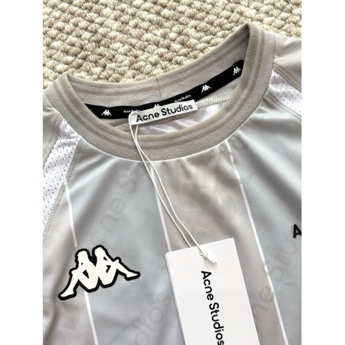 ACNE STUDIOS 25SS Joint Splicing Sports Short Sleeve - Light Gray