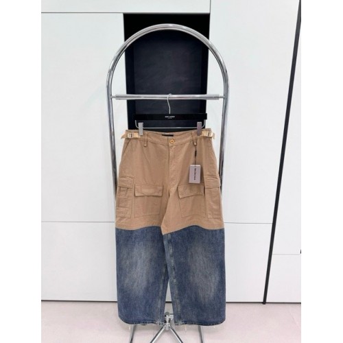 BALENCIAGA 2024SS Stitched Washed Distressed Jeans BALENCIAGA 2024SS Stitched Washed Distressed Jeans
