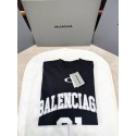 BALENCIAGA 2025SS Early Spring New 01 Printed Short Sleeve - Black BALENCIAGA 2025SS Early Spring New 01 Printed Short Sleeve - Black