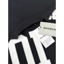 BALENCIAGA 2025SS Early Spring New 01 Printed Short Sleeve - Black BALENCIAGA 2025SS Early Spring New 01 Printed Short Sleeve - Black