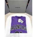 BALENCIAGA 2025SS Early Spring New 01 Printed Short Sleeve - Purple BALENCIAGA 2025SS Early Spring New 01 Printed Short Sleeve - Purple