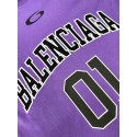 BALENCIAGA 2025SS Early Spring New 01 Printed Short Sleeve - Purple BALENCIAGA 2025SS Early Spring New 01 Printed Short Sleeve - Purple