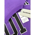 BALENCIAGA 2025SS Early Spring New 01 Printed Short Sleeve - Purple BALENCIAGA 2025SS Early Spring New 01 Printed Short Sleeve - Purple