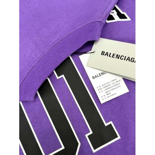 BALENCIAGA 2025SS Early Spring New 01 Printed Short Sleeve - Purple BALENCIAGA 2025SS Early Spring New 01 Printed Short Sleeve - Purple