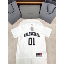 BALENCIAGA 2025SS Early Spring New 01 Printed Short Sleeve - White BALENCIAGA 2025SS Early Spring New 01 Printed Short Sleeve - White