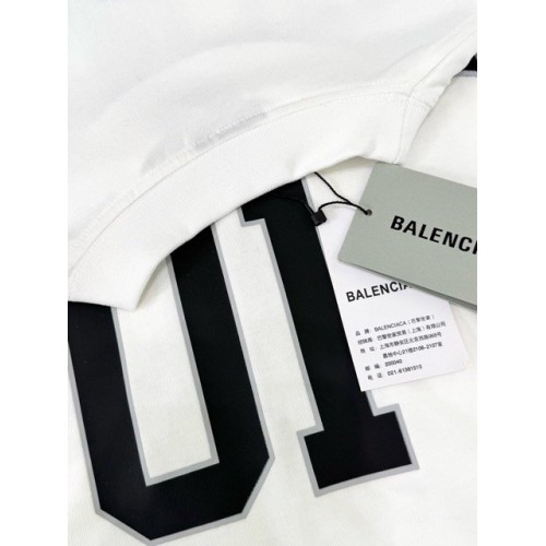 BALENCIAGA 2025SS Early Spring New 01 Printed Short Sleeve - White BALENCIAGA 2025SS Early Spring New 01 Printed Short Sleeve - White