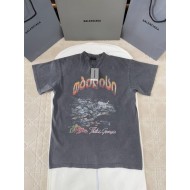 BALENCIAGA 2025SS Grunge Washed Old Night Scene Short Sleeve