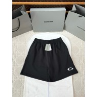 BALENCIAGA 25SS Circular Stitch Embroidery Shorts - Black