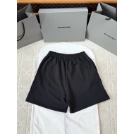 BALENCIAGA 25SS Circular Stitch Embroidery Shorts - Black