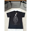 BALENCIAGA 25SS Eye Chart Printed Destroyed Short Sleeves BALENCIAGA 25SS Eye Chart Printed Destroyed Short Sleeves