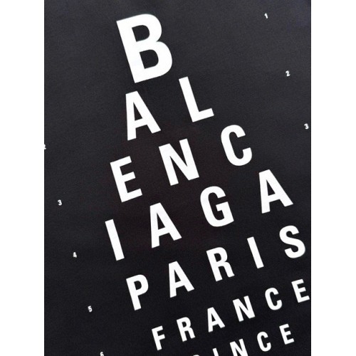 BALENCIAGA 25SS Eye Chart Printed Destroyed Short Sleeves BALENCIAGA 25SS Eye Chart Printed Destroyed Short Sleeves