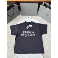 BALENCIAGA 25SS Golden Sands Shiny Printed Round Neck Short Sleeves 