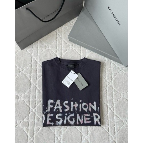 BALENCIAGA 25SS Golden Sands Shiny Printed Round Neck Short Sleeves BALENCIAGA 25SS Golden Sands Shiny Printed Round Neck Short Sleeves