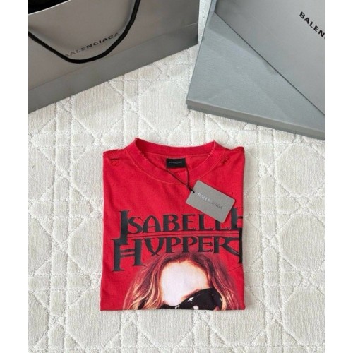 BALENCIAGA 25SS ISAB Red Faded Short Sleeves BALENCIAGA 25SS ISAB Red Faded Short Sleeves