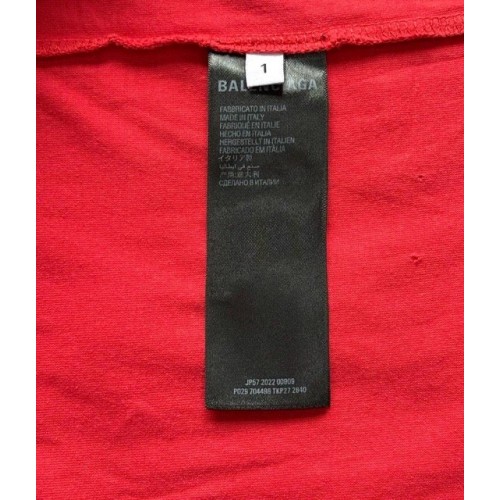 BALENCIAGA 25SS ISAB Red Faded Short Sleeves BALENCIAGA 25SS ISAB Red Faded Short Sleeves