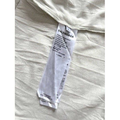 BALENCIAGA 25SS Pleated Portrait White Short Sleeve BALENCIAGA 25SS Pleated Portrait White Short Sleeve