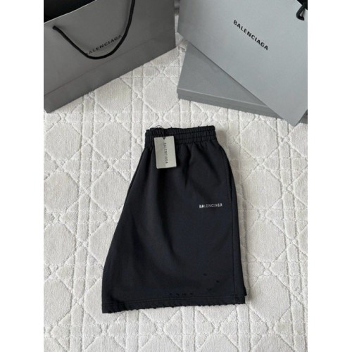 BALENCIAGA 25SS Rhinestone Destroyed Shorts Pants - Black BALENCIAGA 25SS Rhinestone Destroyed Shorts Pants - Black