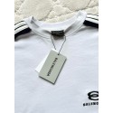 BALENCIAGA 25SS Shoulder Bar Round Neck Short - White BALENCIAGA 25SS Shoulder Bar Round Neck Short - White