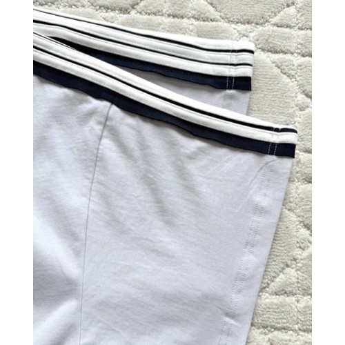 BALENCIAGA 25SS Shoulder Bar Round Neck Short - White BALENCIAGA 25SS Shoulder Bar Round Neck Short - White