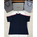 BALENCIAGA 25SS Shoulder Bar Round Neck Short Sleeve - Black BALENCIAGA 25SS Shoulder Bar Round Neck Short Sleeve - Black