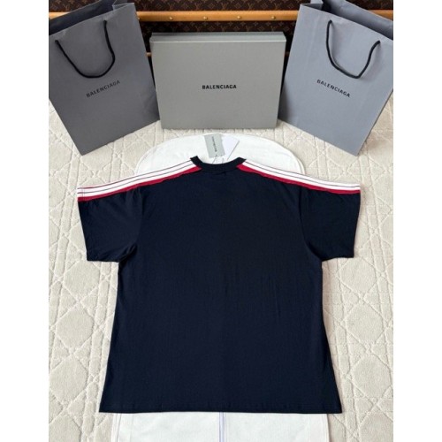 BALENCIAGA 25SS Shoulder Bar Round Neck Short Sleeve - Black BALENCIAGA 25SS Shoulder Bar Round Neck Short Sleeve - Black