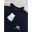 BALENCIAGA 25SS Shoulder Bar Round Neck Short Sleeve - Black BALENCIAGA 25SS Shoulder Bar Round Neck Short Sleeve - Black