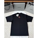 BALENCIAGA 25SS Tape Pattern Round Neck Short Sleeves - Black BALENCIAGA 25SS Tape Pattern Round Neck Short Sleeves - Black