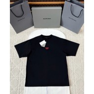 BALENCIAGA 25SS Wheat Ear Round Neck Short Sleeve - Black