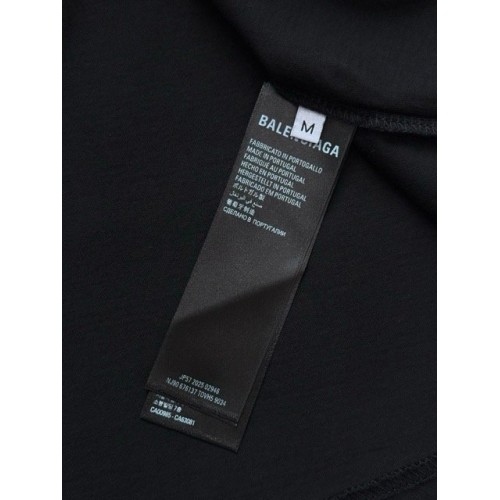 BALENCIAGA 25SS Wheat Ear Round Neck Short Sleeve - Black BALENCIAGA 25SS Wheat Ear Round Neck Short Sleeve - Black