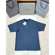 BALENCIAGA 25SS Wheat Ear Round Neck Short Sleeve - Blue