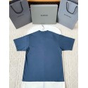 BALENCIAGA 25SS Wheat Ear Round Neck Short Sleeve - Blue BALENCIAGA 25SS Wheat Ear Round Neck Short Sleeve - Blue